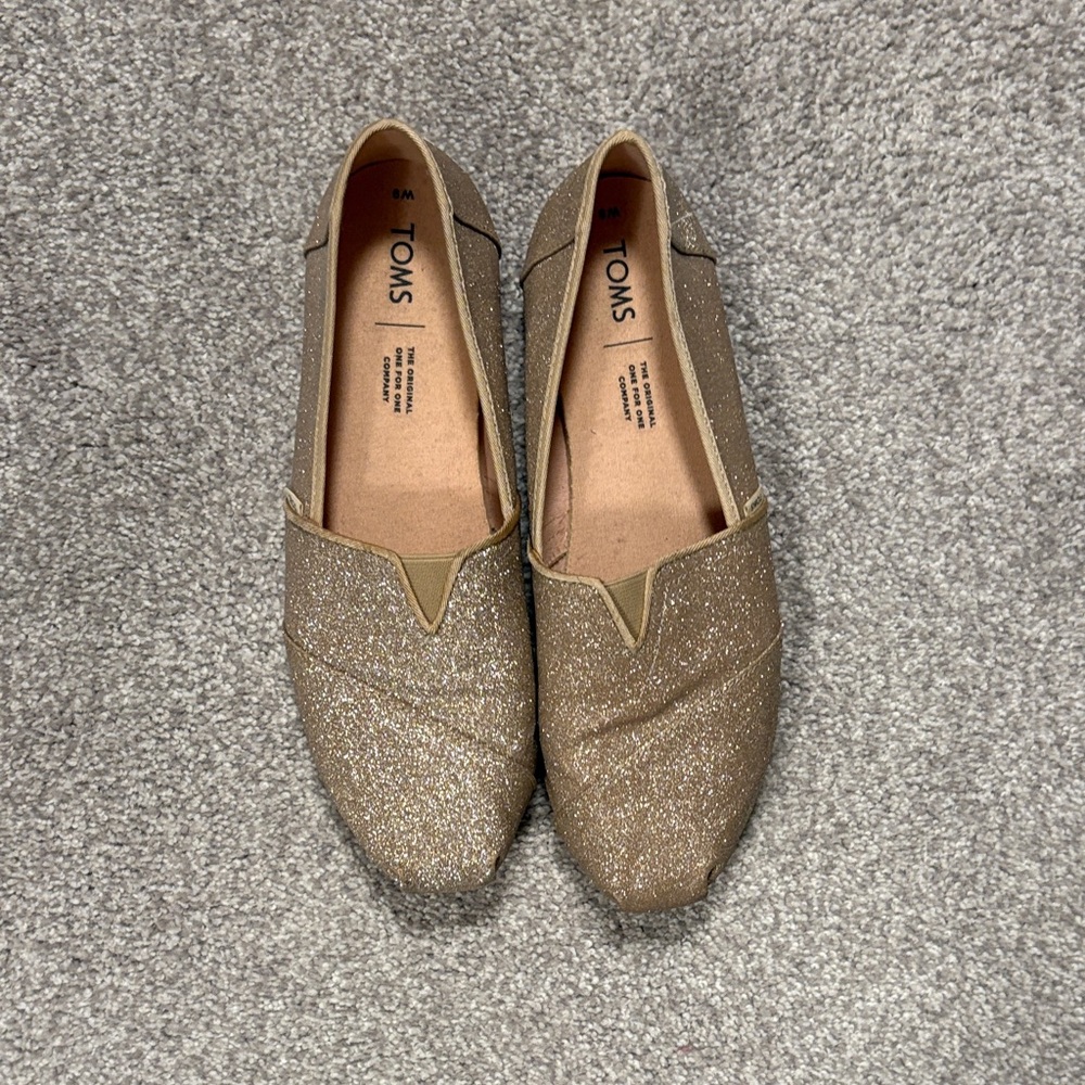 TOMS Women's Sparkle Loafers - Gold